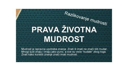 PRAVA ŽIVOTNA MUDROST | Mihael Bermanec