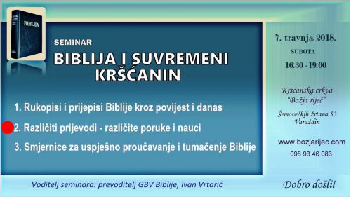 2. Različiti prijevodi - različite poruke i nauci (Ivan Vrtarić); 46:30