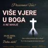 "Više vjere u Boga, a ne manje"